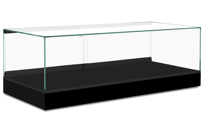 CT660 36 Black Frameless Countertop Display Case – Angled View