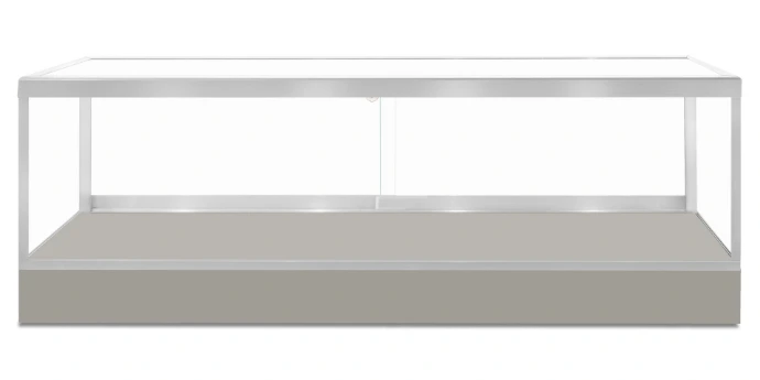 CT660 60 Gray Framed Countertop Display Case – Front View