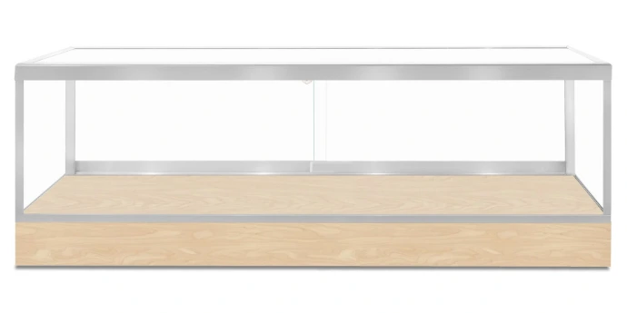 CT660 60 Maple Framed Countertop Display Case – Front View