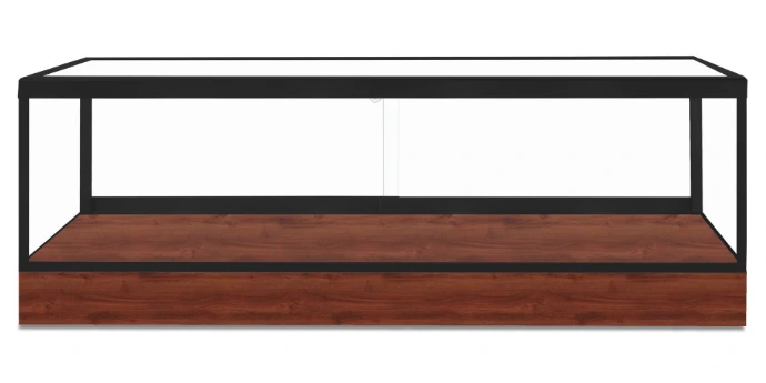 CT660 60 Mahogany Framed Countertop Display Case – Front View