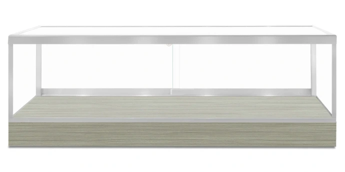 CT660 60 Concrete Groovz Framed Countertop Display Case – Front View