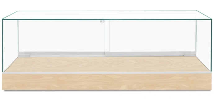 CT660 60 Maple Frameless Countertop Display Case – Front View