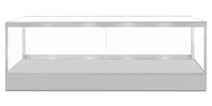 CT660 60 Brushed Metal Framed Countertop Display Case – Front View