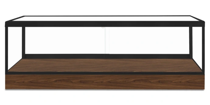 CT660 60 Walnut Framed Countertop Display Case – Front View